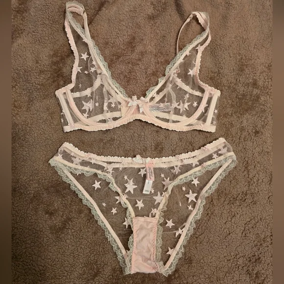 Agent Provocateur - LUXX BRA/BREIF SET PINK - Picture 2 of 5